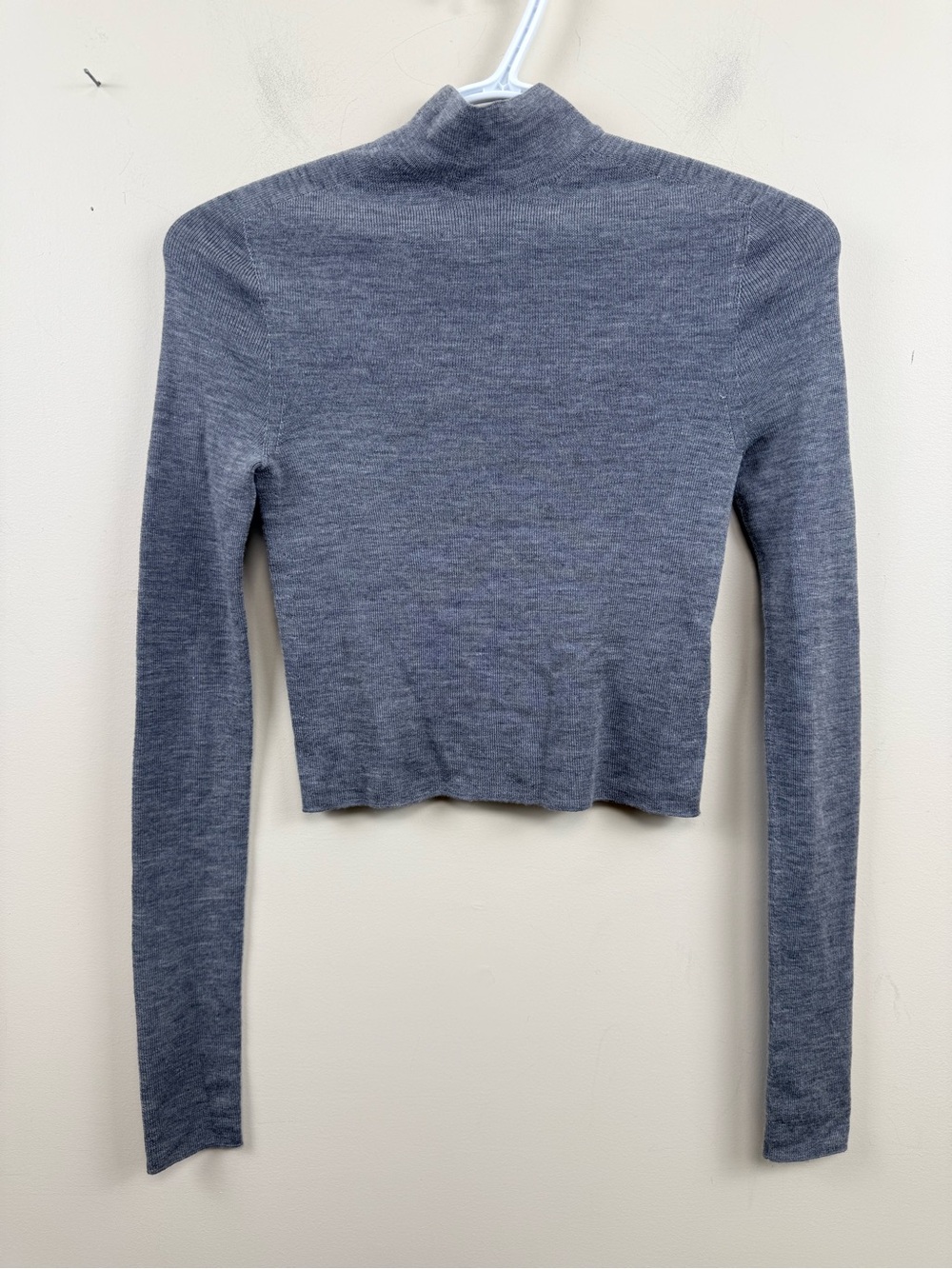 Chicjoc ultra fine wool long sleeve mock neck sweater xs